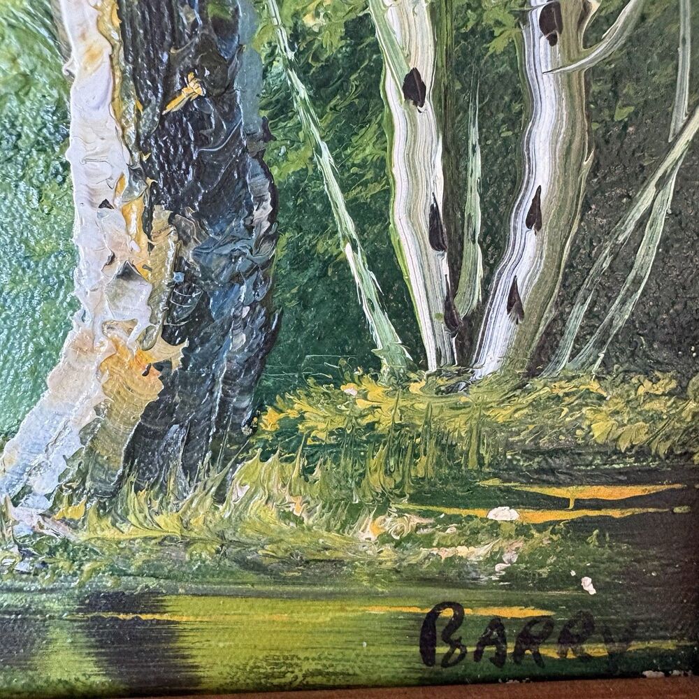 Framed Landscape Oil-Style Wall Art in Green and Brown - Picture 15 of 16